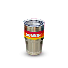 თერმოსი ვერცხლისფერი წითელი ზოლებით 14 ოზ Silver Thermos , orange stripes 14 oz