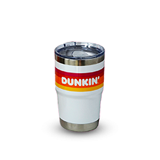 თერმოსი თეთრი, წითელი ზოლებით 14 ოზ White Thermos 14 oz